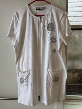 Super Cute Shell Design CZ Cover Up (100% Cotton)
